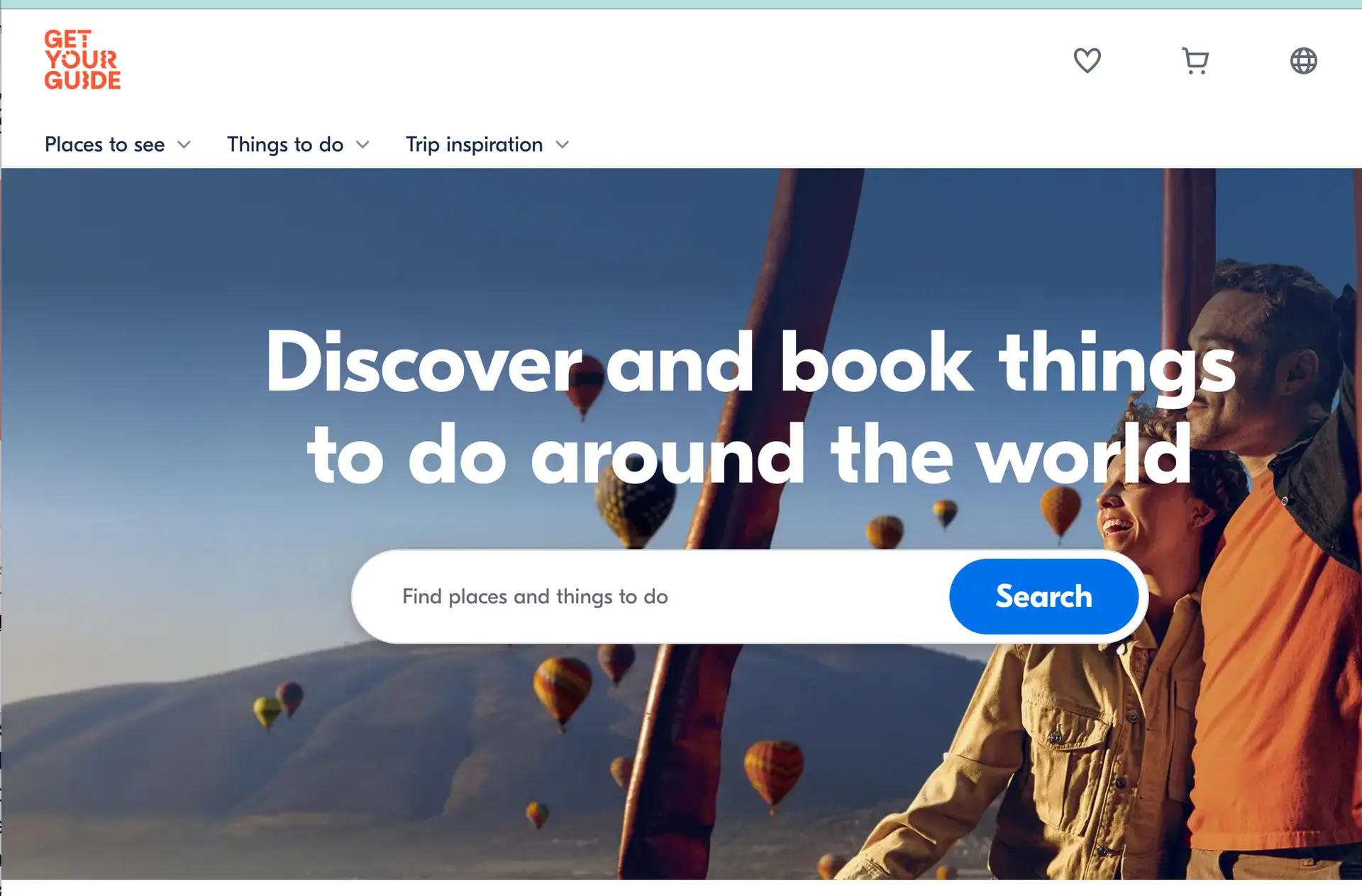 GetYourGuide website for booking experiences when you travel.