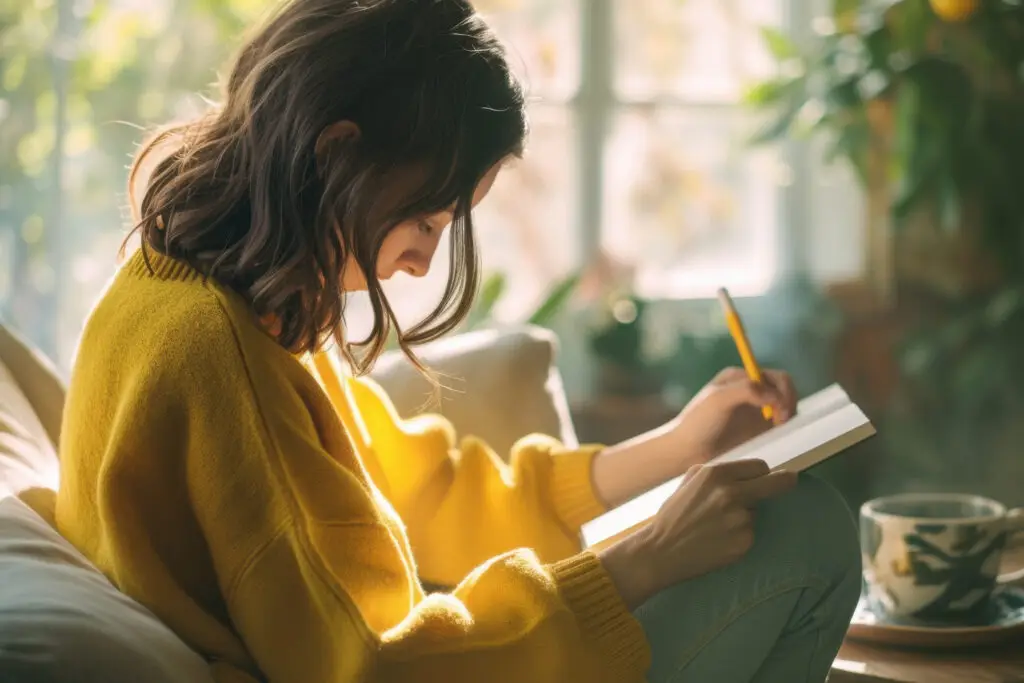 woman journaling