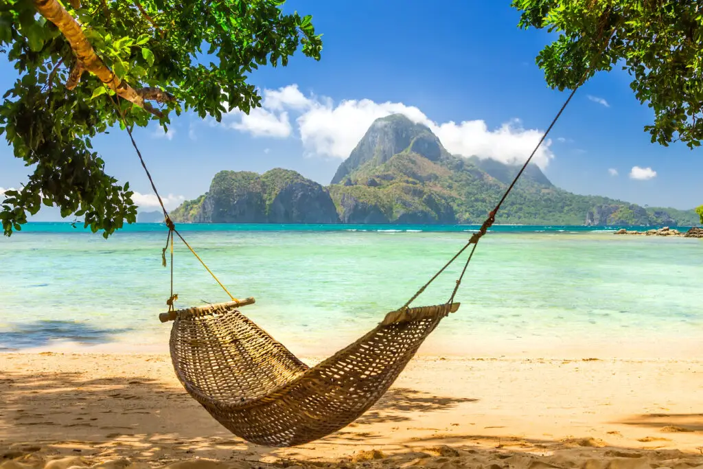 hammock on a beautiful beach for travel