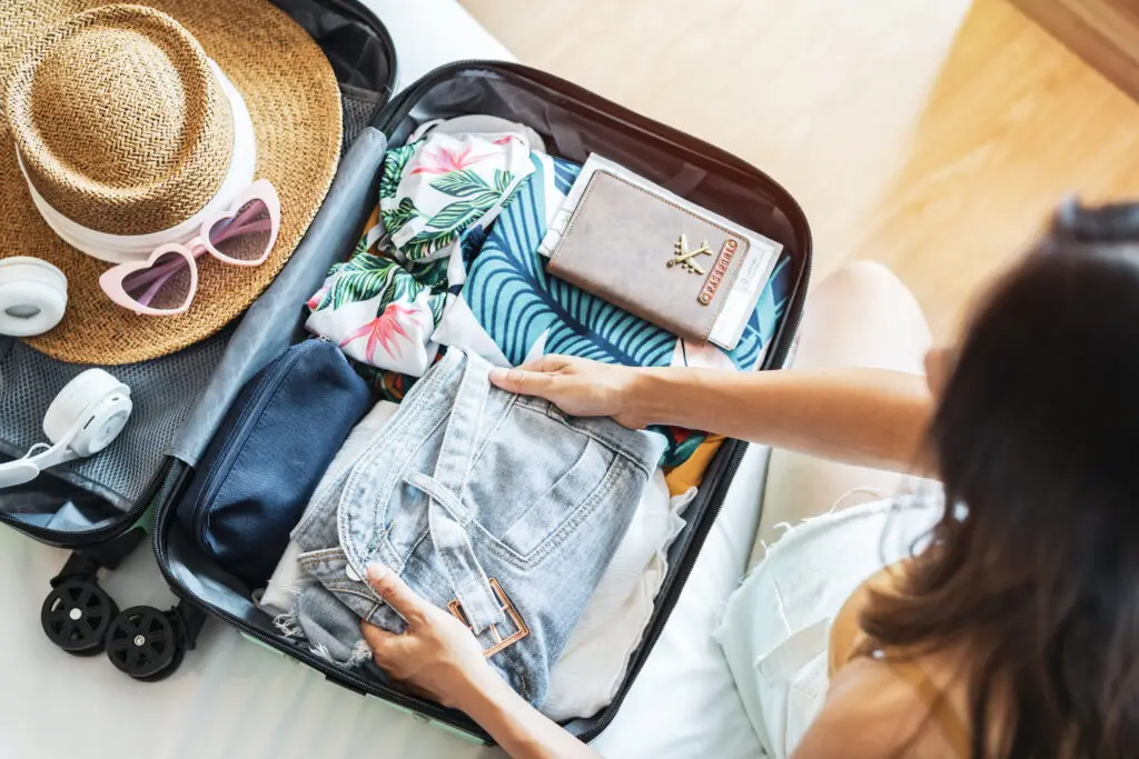 woman packing