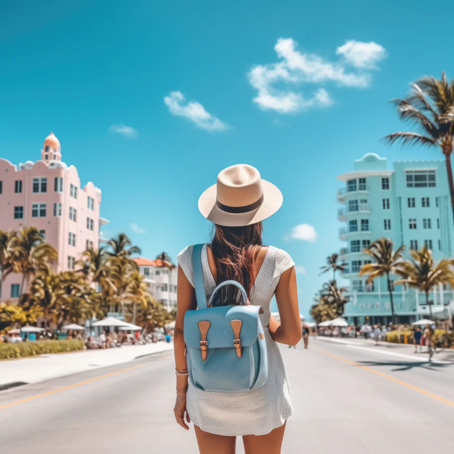 woman in Miami for staycation
