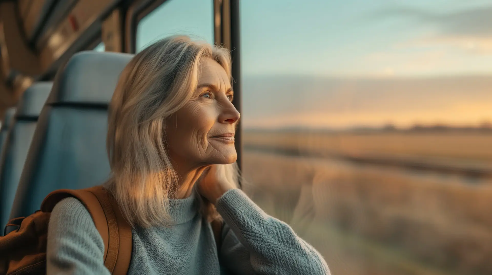 Nature woman on solo train trip