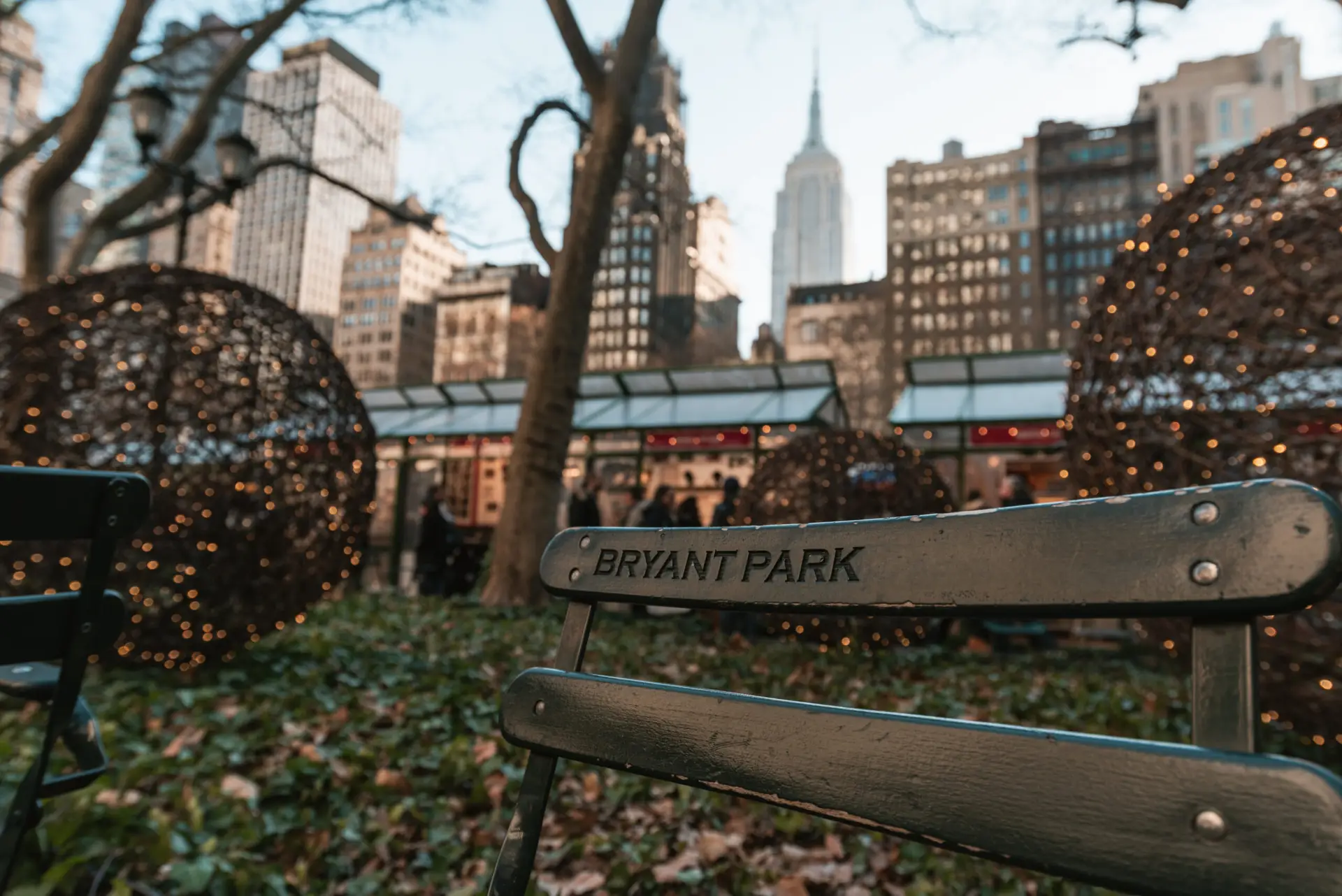 Bryant park at Christmas